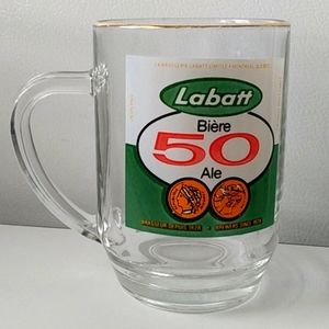 COPY - Vintage Labatt Biere 50 Ale Glass Mug